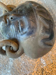 Pre-Columbian Style Anthropomorphic Clay Whistle/Ocarina