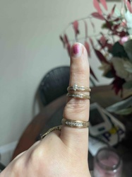 Three-Piece Yellow Gold Diamond Ring Stack