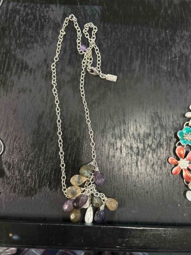 Multi-Stone Dangle Pendant Necklace