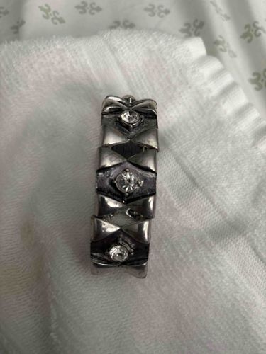 Vintage Costume Stretch Bracelet with Bow Motifs and Rhinestones