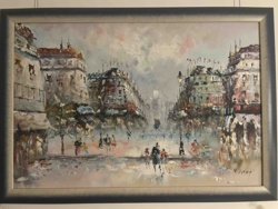 Cityscape Oil Painting by R. Davey