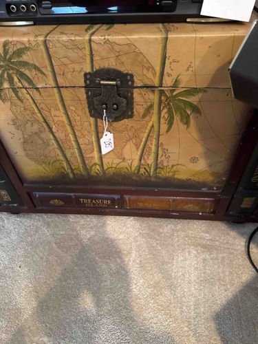 Treasure Map Themed Decorative Storage Trunk