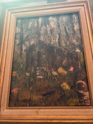 Rustic Shack in Wooded Landscape by J. Davis (J. Greenup?), 1967
