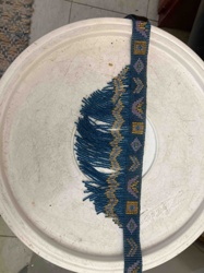 Beaded Fringe with Geometric Pattern