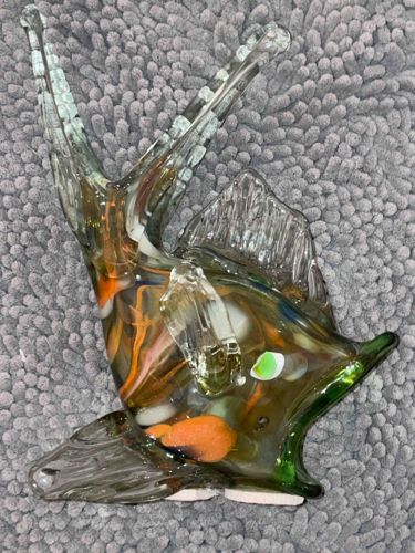 Murano Style Art Glass Sailfish Sculpture