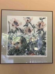 Framed Botanical Print of Anemone Flowers