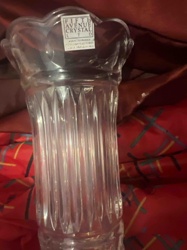 Fifth Avenue Crystal Fluted Vase with Column Capital Rim