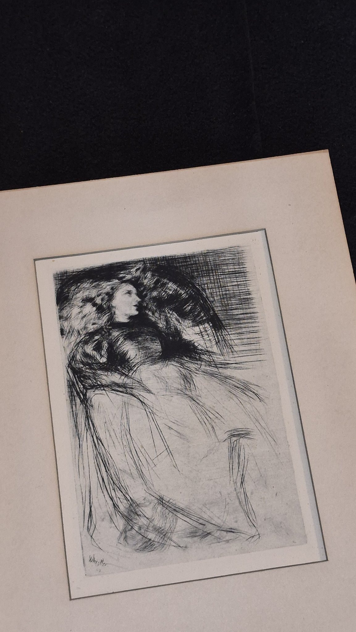 Submitted photo of Etching on paper, signed 'Whistler' (not authenticated)
