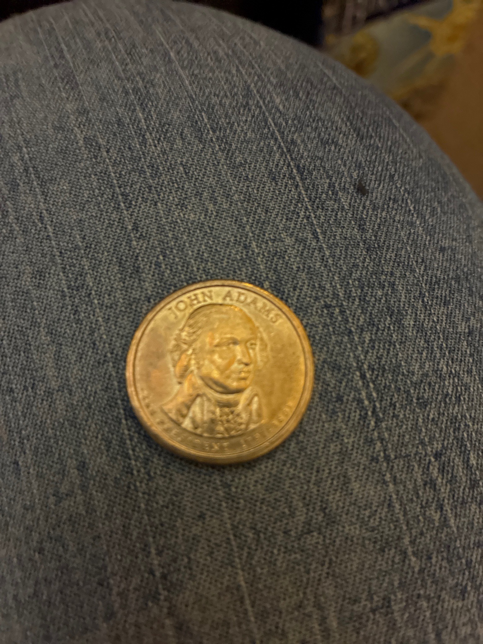 Submitted photo of John Adams Presidential Dollar Coin (unverified)