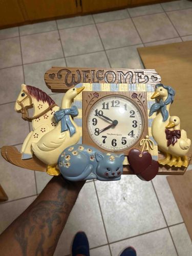 Vintage Mother Goose Themed Wall Clock