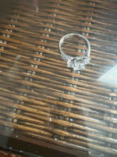 Silver-Toned Cluster Ring with Clear Stones