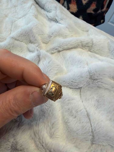 Vintage Equestrian Intaglio Men's Signet Ring