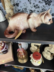 Ceramic Siamese Cat Figurine