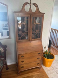 Secretary Desk with China Cabinet Top