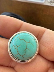 Turquoise Cabochon Stud Earring