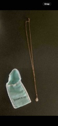 Tiffany & Co. Necklace with Oval Pearl Pendant and Pouch