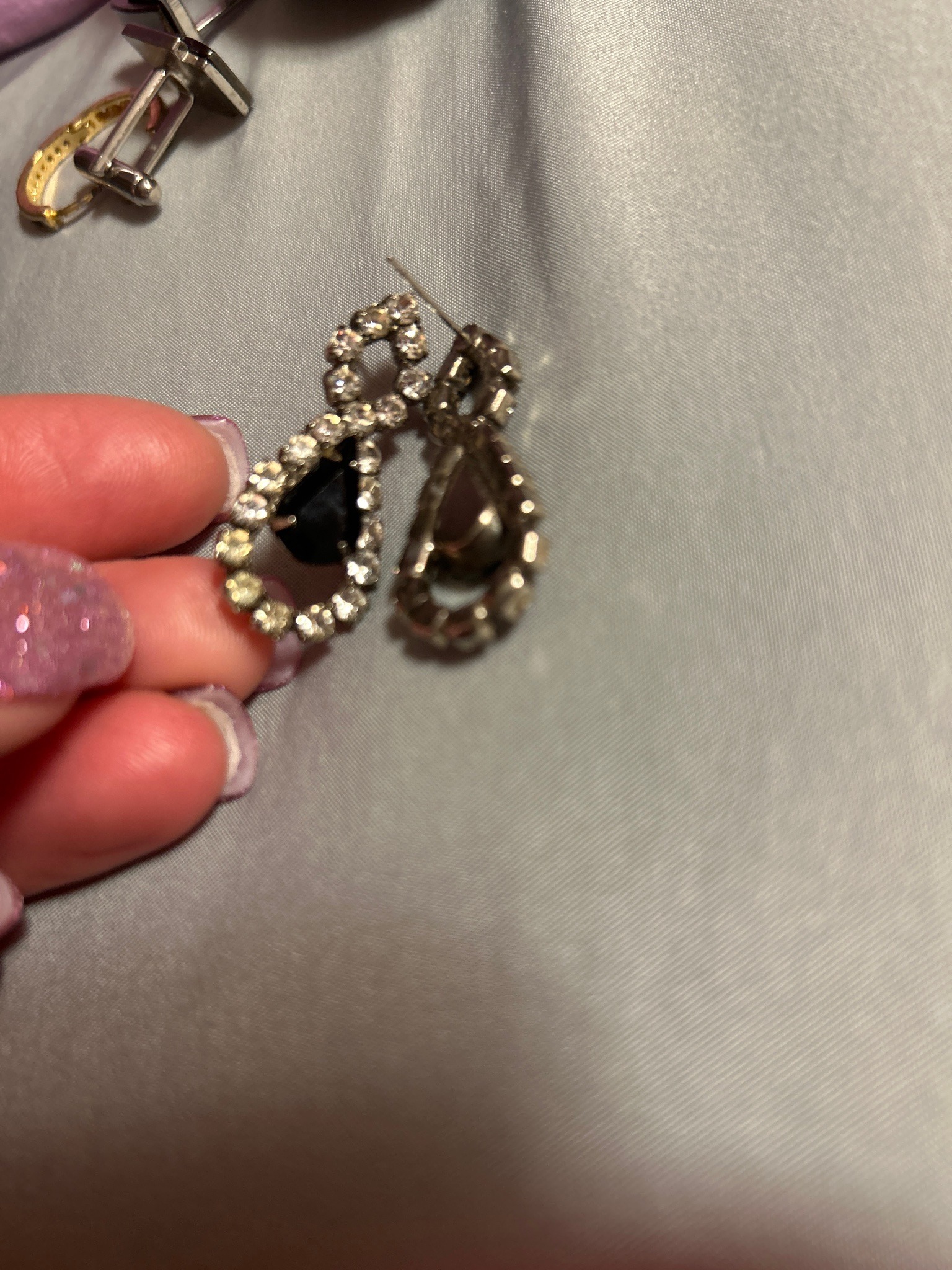 Submitted photo of Rhinestone drop earrings