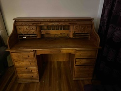 Oak Roll-Top Desk