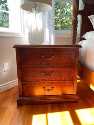 Three-Drawer Wooden Nightstand