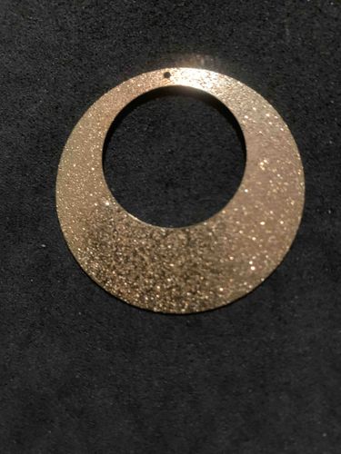 Hammered Gold-Toned Disc Pendant