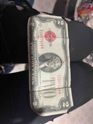 United States Two-Dollar Bill (Series 1928 or later, Red Seal Fractional Currency)