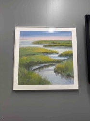 Framed Landscape Painting of a Marsh