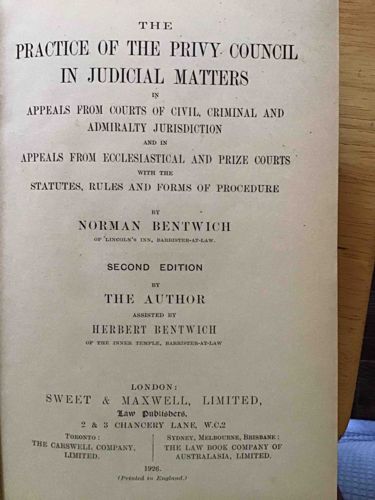 The Practice of the Privy Council in Judicial Matters, Second Edition