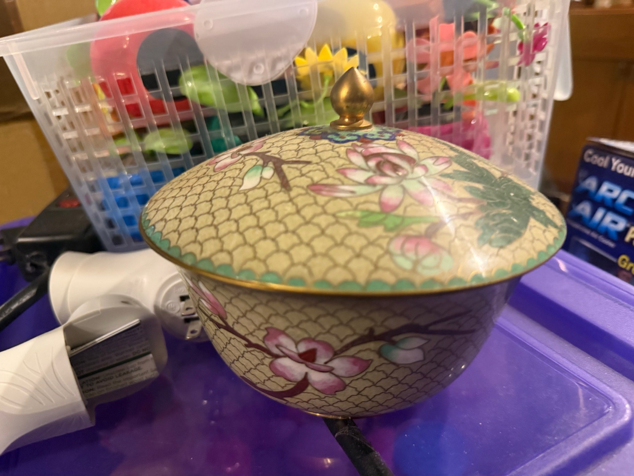 Submitted photo of Cloisonné lidded bowl