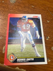1991 Score Dennis Smith Denver Broncos Football Card