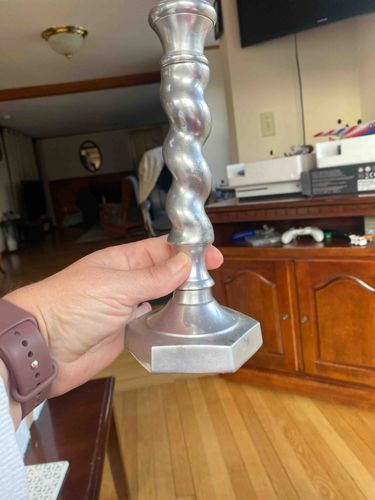 Pewter Spiral Column Candlestick
