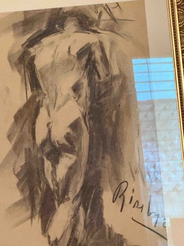 Nude Figure Drawing by Risebye