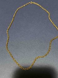 Gold-Toned Rope Chain Necklace