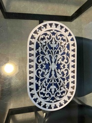 Oval Decorative Relief Panel with Acanthus and Foliate Designs