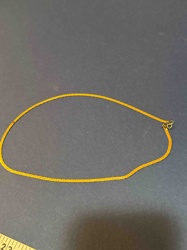 14K Gold Flat Link Chain Necklace (Italian)