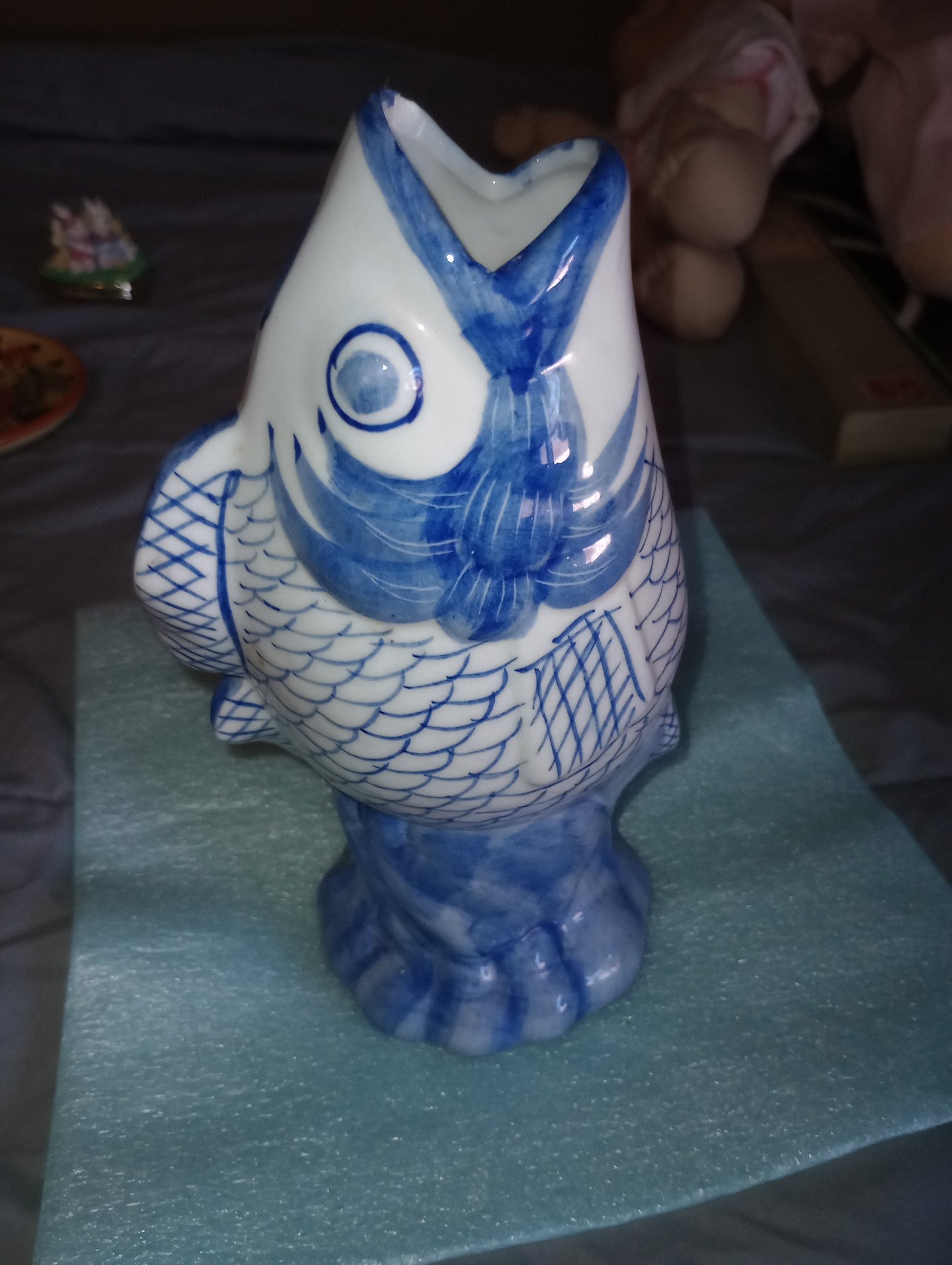 Submitted photo of Hand-painted ceramic fish vase