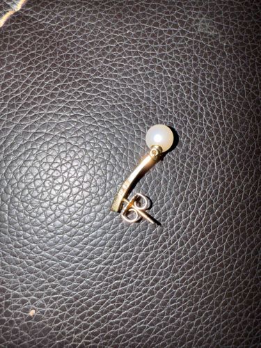 Single Pearl Drop Earring