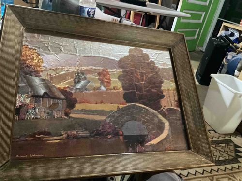 Samuel L. Weisman Textured Landscape Oil Painting