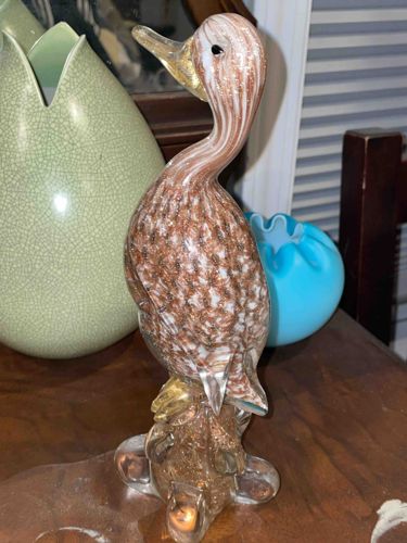 Murano Art Glass Duck Figurine