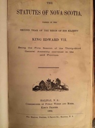 The Statutes of Nova Scotia, 1902