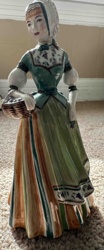 Porcelain Figurine of a Woman with a Basket