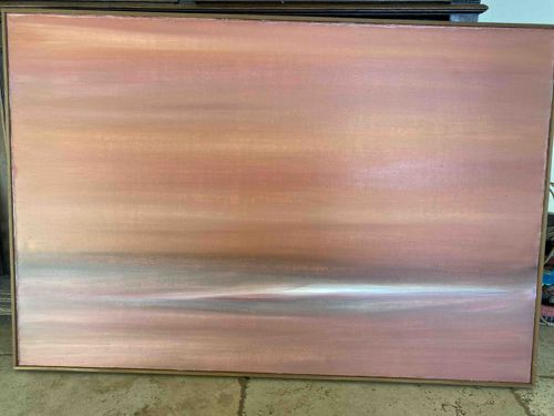 Abstract Sunset Seascape Oil Painting