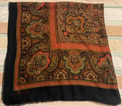 Vintage "AS Made in Istanbul" Paisley Pattern Scarf/Shawl