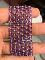 Two-Tone Beaded Cuff Bracelet