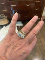 Two-Tone Gold-Toned Moissanite Ring Stack