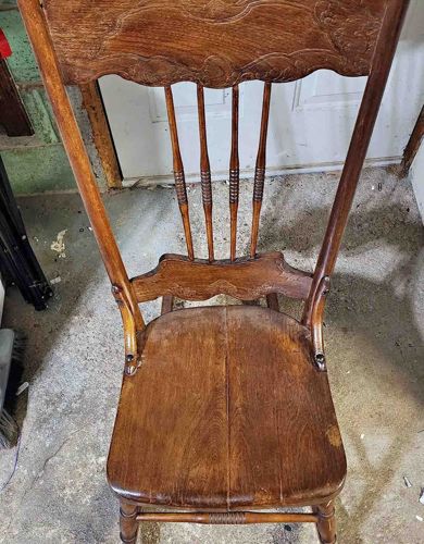 Antique Carved Oak Rocking Chair