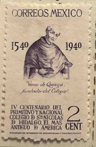 Mexico 1940 Vasco de Quiroga 2 Centenario Stamp