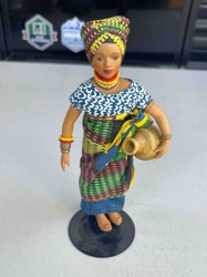 African Woman Figurine with Water Pot