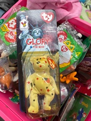 Ty Beanie Baby 'Glory the Bear' in Commemorative Packaging