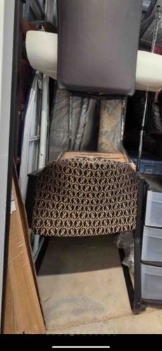 Upholstered Chair or Bench with Geometric Pattern