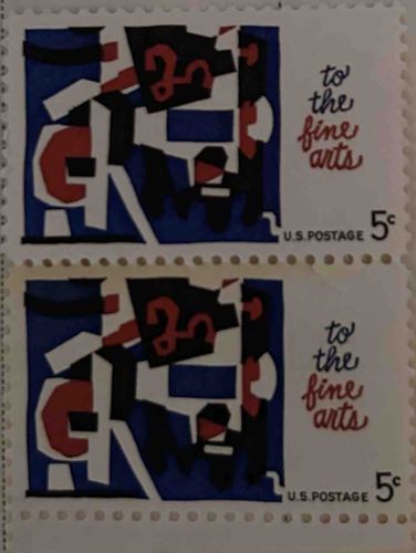 U.S. Postage Stamp: 'To the Fine Arts' 5-Cent